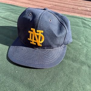 Vintage Notre Dame Fighting Irish Embroidered Snapback Hat Cap Made in the USA